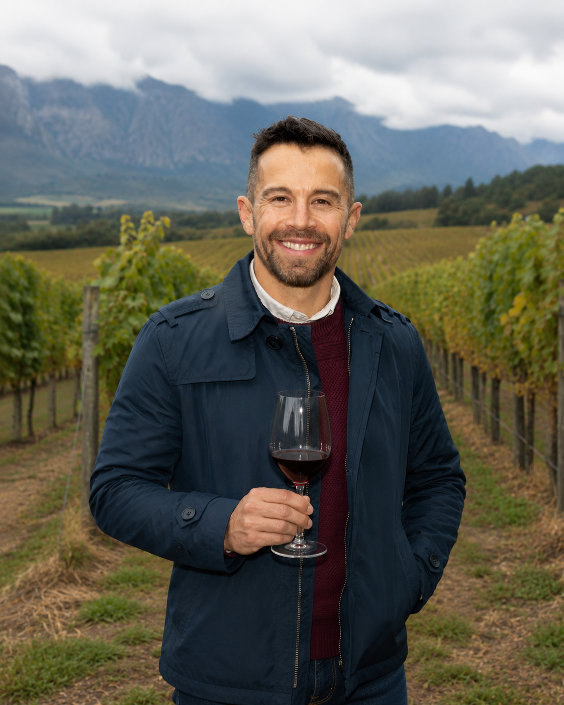 Clifford Collard in the vineyard
